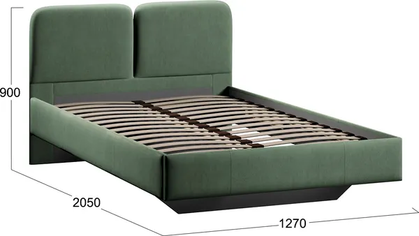 Изображение товара Полуторная кровать ТриЯ Флори 1200 Тип 1 (велюр Ultra Olive)