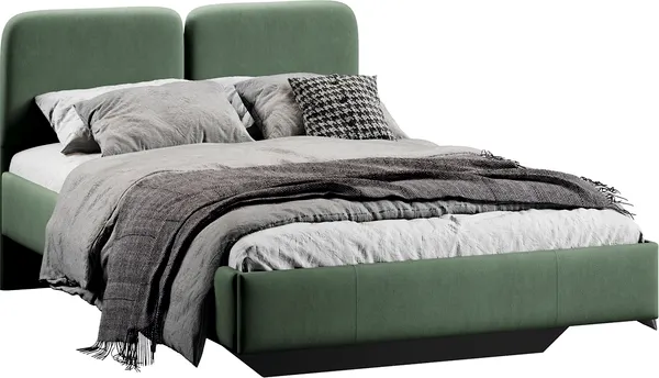 Изображение товара Полуторная кровать ТриЯ Флори 1200 Тип 1 (велюр Ultra Olive)