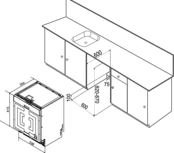 Изображение товара Посудомоечная машина Weissgauff BDW 6038 D Inverter Autoopen