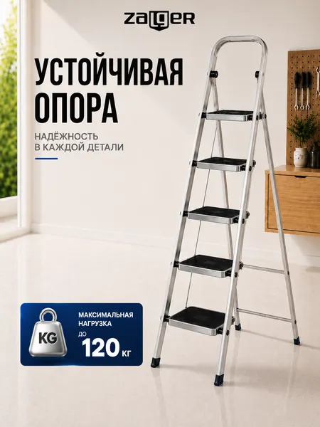 Изображение товара Лестница-стремянка Zalger 511-5
