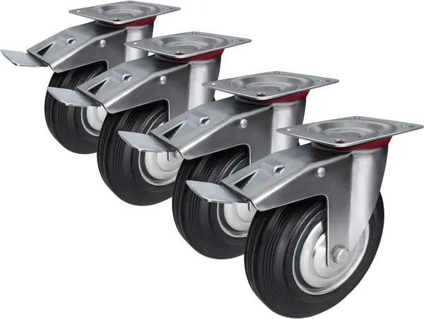 Изображение товара Комплект опор колесных для тележки складской Longway SCB 63 (4шт)