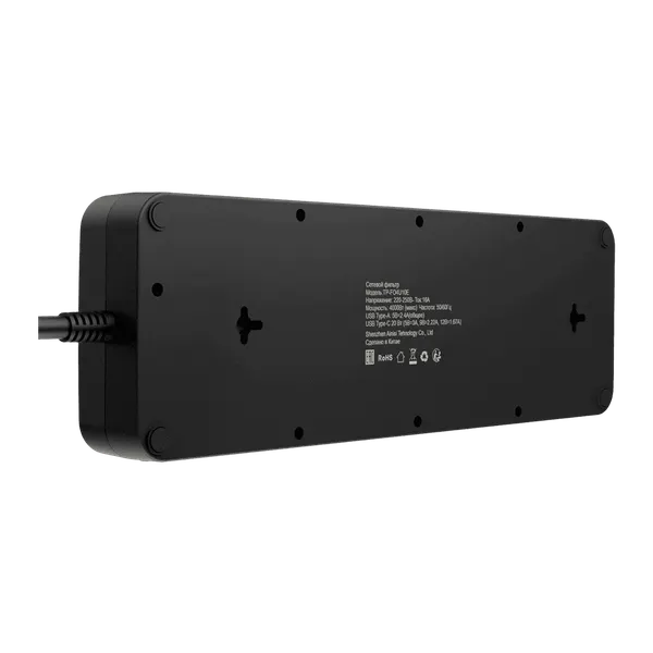 Изображение товара Сетевой фильтр Agni TP-FO4U10E-С-2m-black (2м, 10 розеток, черный)