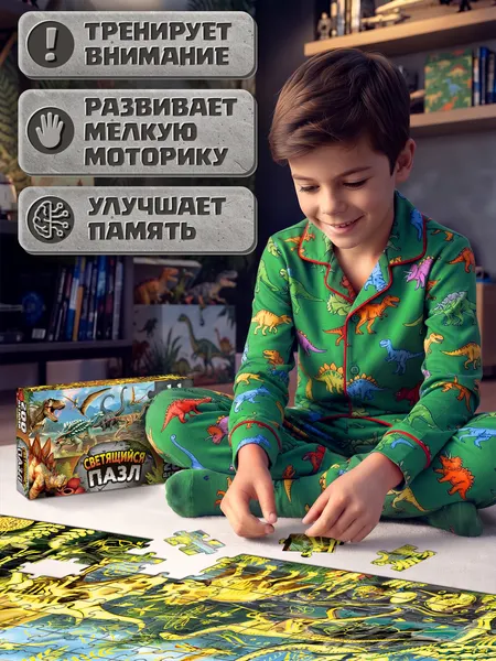 Изображение товара Пазл Puzzle Time Эпоха динозавров / 10985307 (200эл)