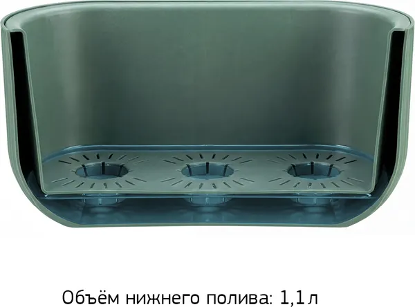 Изображение товара Кашпо Idea Рамона со вставкой М 3273 (6л, нефритовый)