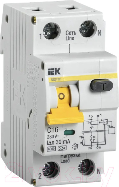 Изображение товара Дифференциальный автомат IEK АВДТ 32 C16 / MAD22-5-016-C-30