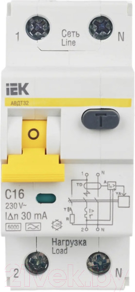 Изображение товара Дифференциальный автомат IEK АВДТ 32 C16 / MAD22-5-016-C-30