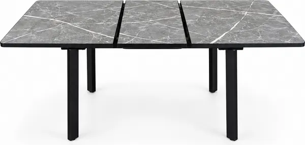 Изображение товара Обеденный стол Tetchair Matis раздвижной 138-178х83х75 (гранит темный/черный)