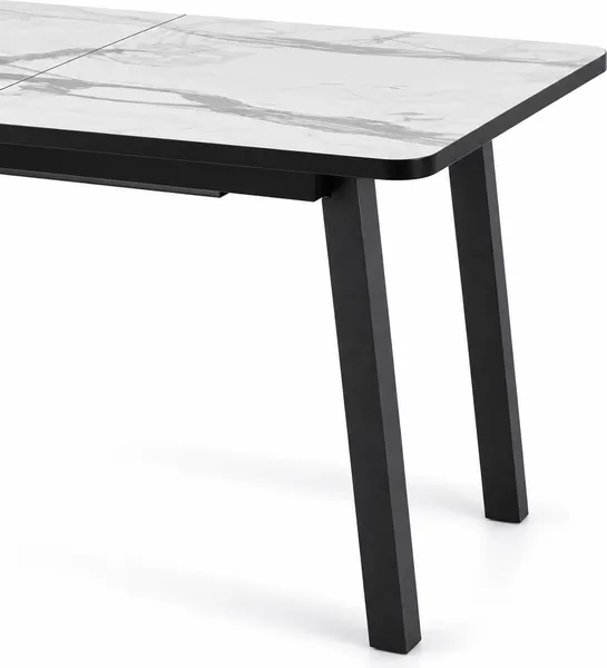 Изображение товара Обеденный стол Tetchair Matis раздвижной 138-178х83х75 (мрамор белый/черный)