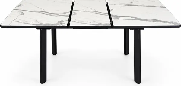 Изображение товара Обеденный стол Tetchair Matis раздвижной 138-178х83х75 (мрамор белый/черный)