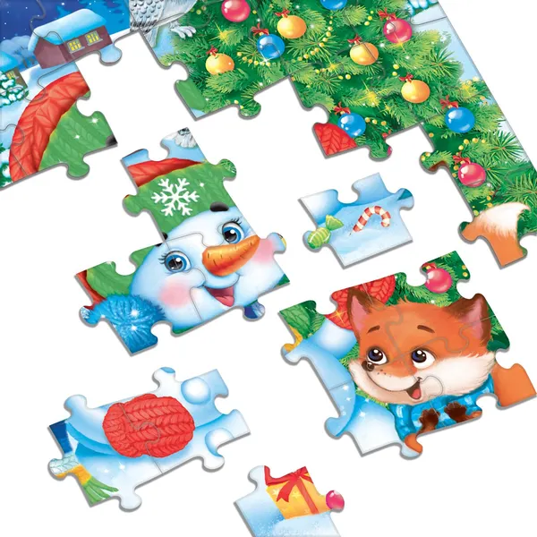 Изображение товара Пазл Puzzle Time Снеговик и лисенок / 7018764 (54эл)