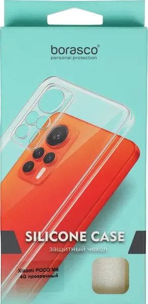 Изображение товара Чехол-накладка BoraSCO Silicone Case для Xiaomi Poco M6 4G / 73628 (прозрачный)