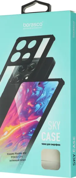 Изображение товара Чехол-накладка BoraSCO Sky Case для Xiaomi Redmi A5/Poco C71 / 75141 (зеленый опал/прозрачный)