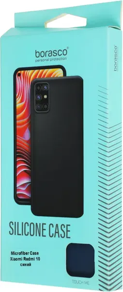 Изображение товара Чехол-накладка BoraSCO Microfiber Case для Xiaomi Redmi 10 / 40473 (синий)
