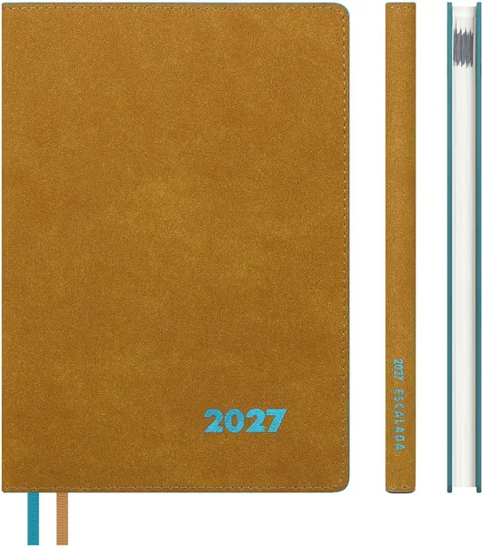 Изображение товара Еженедельник Escalada Нубук 2027 / 73588 (80л, горчичный желтый)