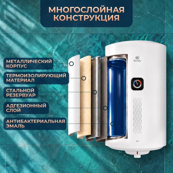 Изображение товара Накопительный водонагреватель Royal Clima Eva RWH-EV100-RE