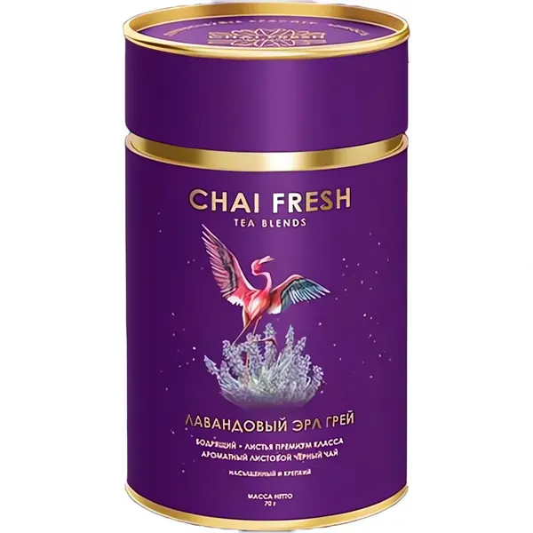 Изображение товара Чай листовой Chai Fresh Лавандовый Эрл Грей черный (70г)