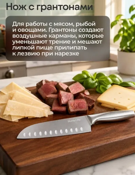 Изображение товара Набор ножей Home One С магнитной подставкой 696665