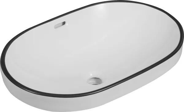 Изображение товара Умывальник Oliveeka 6002B-C-008 (белый/черный)