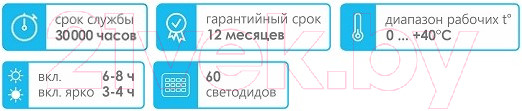 Изображение товара Светильник аварийный Leek LE LED LT-9060 (20) / LE 060301-0004
