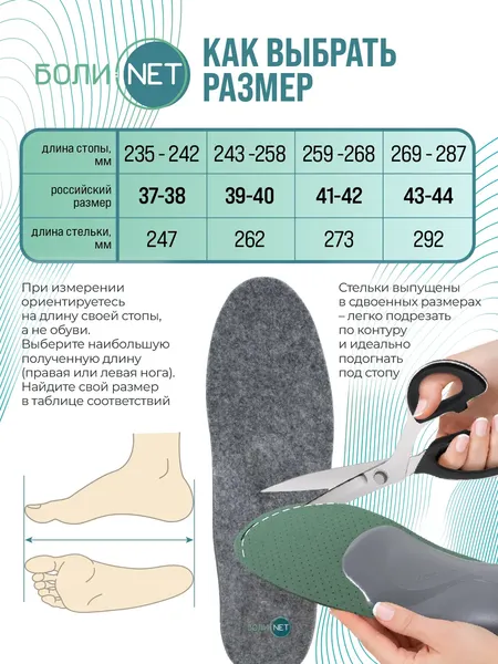 Изображение товара Стельки ортопедические Orto.Nik 130БН (р-р 37-38)