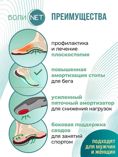 Изображение товара Стельки ортопедические Orto.Nik Лечебно-профилактические 145БН (р-р 39-40)
