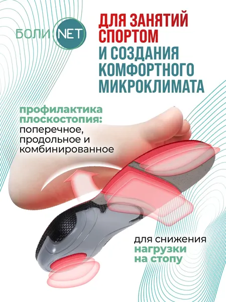 Изображение товара Стельки ортопедические Orto.Nik Лечебно-профилактические 145БН (р-р 41-42)