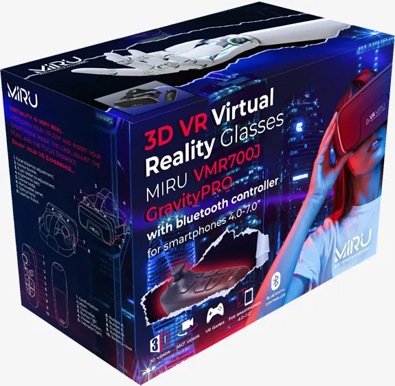 Изображение товара Шлем виртуальной реальности Miru VMR700J Gravity Pro + контроллер VMJ5000