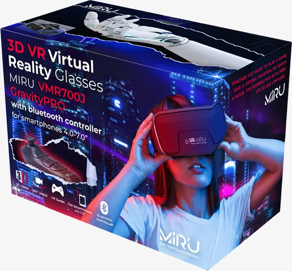 Изображение товара Шлем виртуальной реальности Miru VMR700J Gravity Pro + контроллер VMJ5000
