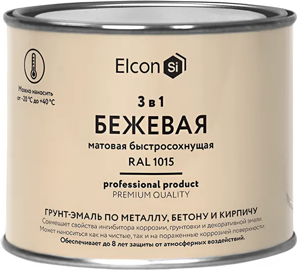 Изображение товара Грунт-эмаль Elcon По ржавчине 3в1 (400г, матовый бежевый)