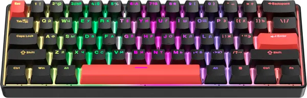Изображение товара Клавиатура Furycube TS61 Red Switch ZY890015 (черный/красный)