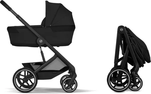 Изображение товара Детская универсальная коляска Cybex Balios S Lux + Fold carrycot (Moon Black)