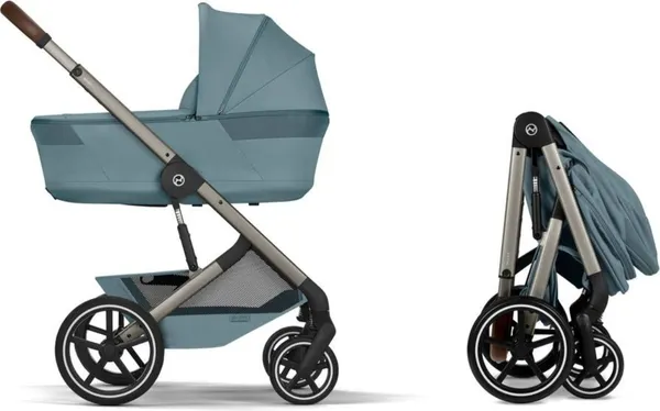 Изображение товара Детская универсальная коляска Cybex Balios S Lux + Fold carrycot (Stormy Blue)