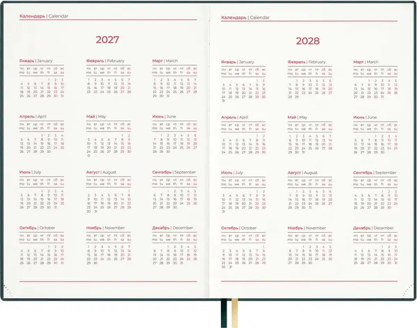 Изображение товара Ежедневник Escalada Шеврет 2027 / 73444 (176л, зеленый)
