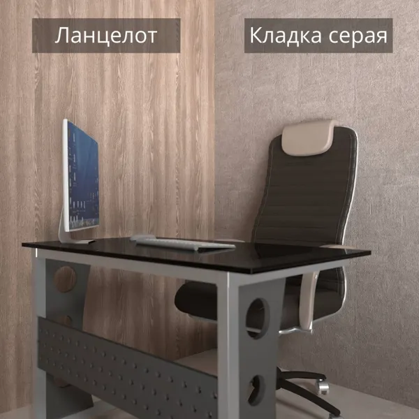 Изображение товара Панель ПВХ ВЕК Ламинированная Кладка серая (2700х375х9мм)
