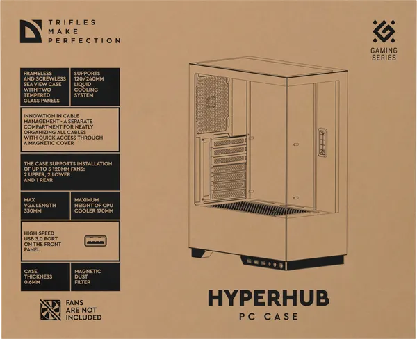 Изображение товара Корпус для компьютера Defender Miditower HyperHub / 25131 (черный)