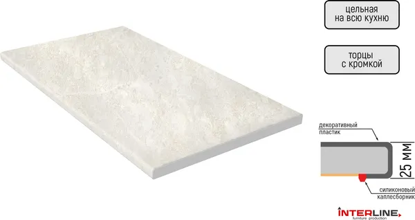 Изображение товара Кухонный гарнитур Interline Мила Optima 60-2.6 (антрацит/бетон/опал светлый)
