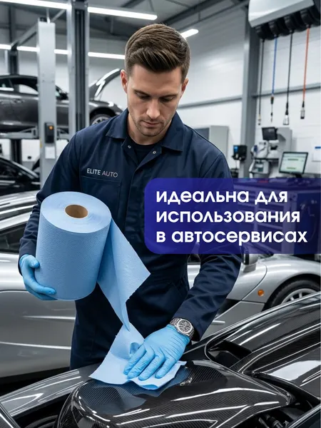 Изображение товара Бумажные полотенца BTG Clean C500-O двухслойные (1рулон 100м, синий)