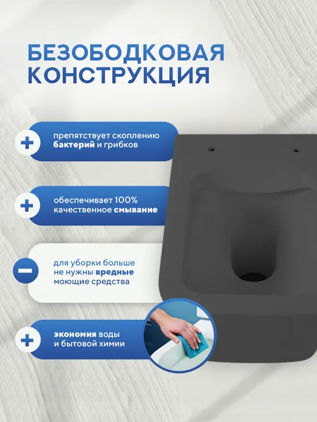 Изображение товара Инсталляция с унитазом подвесным TECE 413202MGRT (с кнопкой смыва, шумоизоляцией, сиденьем и креплением)