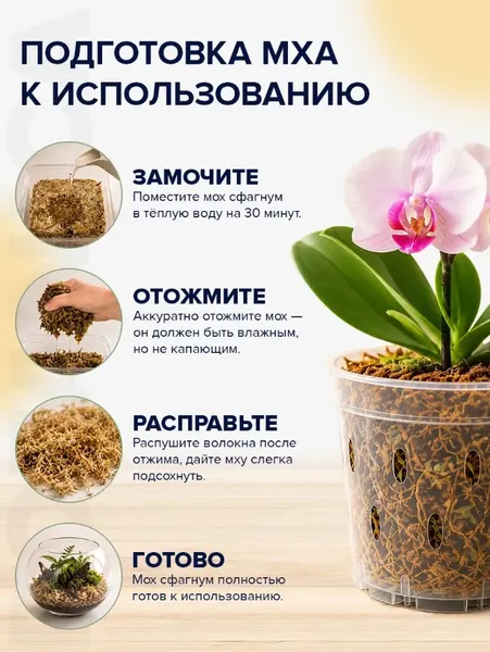 Изображение товара Субстрат BOTANICA Мох Сфагнум Чили (150г)