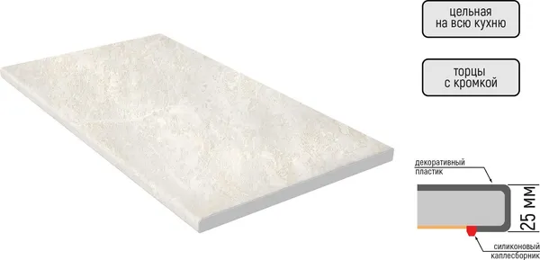 Изображение товара Кухонный гарнитур Interline Мила Optima 60Д-2.0 (бетон портленд/дуб золотой/опал светлый)