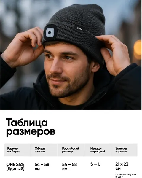 Изображение товара Шапка ISMA 444 grey (67532)