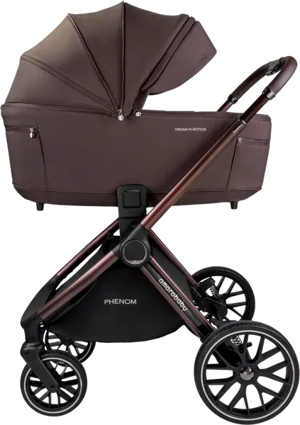Изображение товара Детская универсальная коляска Amarobaby Phenom 2 в 1 с термолюлькой / AB26-10PHENOM/59 (шоколадный)