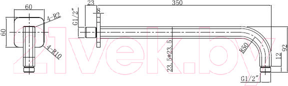 Изображение товара Душевой кронштейн Omnires RA15CHR