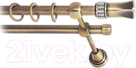 Изображение товара Карниз для штор Lm Decor Севилла 120 2р гладкий (антик, 3.6м)