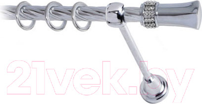 Изображение товара Карниз для штор Lm Decor Севилла 120 1р витой (хром, 2.8м)