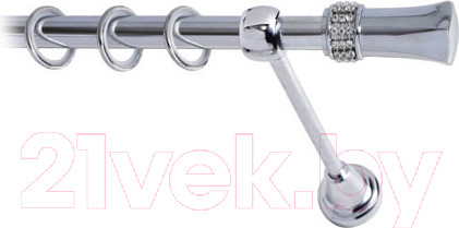 Изображение товара Карниз для штор Lm Decor Севилла 120 1р гладкий (хром, 1.6м)