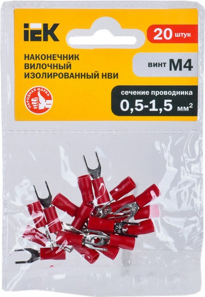 Изображение товара Набор наконечников для кабеля IEK UNL10-4-D15-4-4 (20шт)