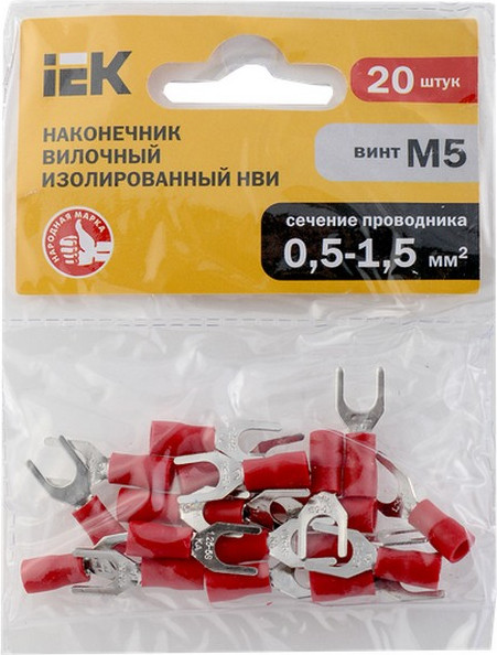 Изображение товара Набор наконечников для кабеля IEK UNL10-4-D15-4-5 (20шт)