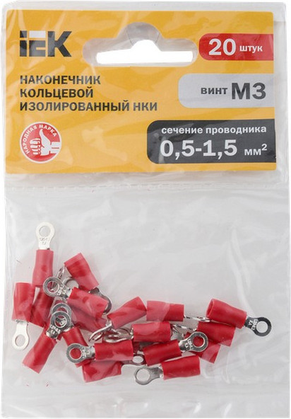 Изображение товара Набор наконечников для кабеля IEK UNL20-4-D15-4-3 (20шт)