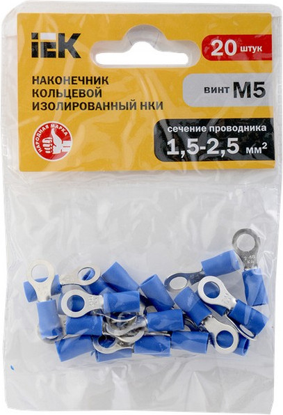 Изображение товара Набор наконечников для кабеля IEK UNL20-4-D25-4-5 (20шт)